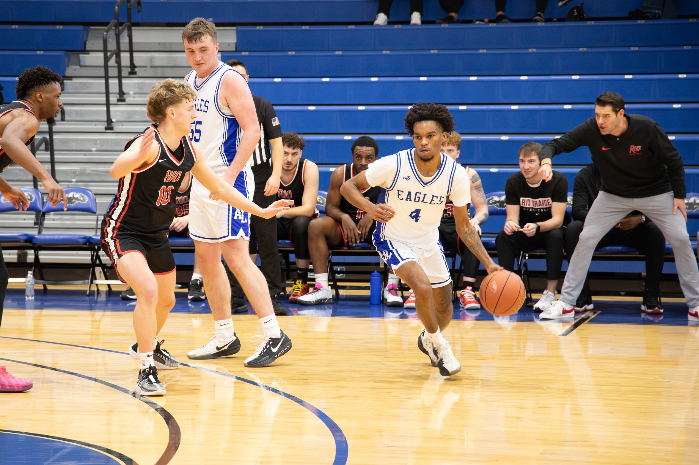 Five Eagles reach double-figures, overcome double-digit deficit to defeat Midway University, 94-83
